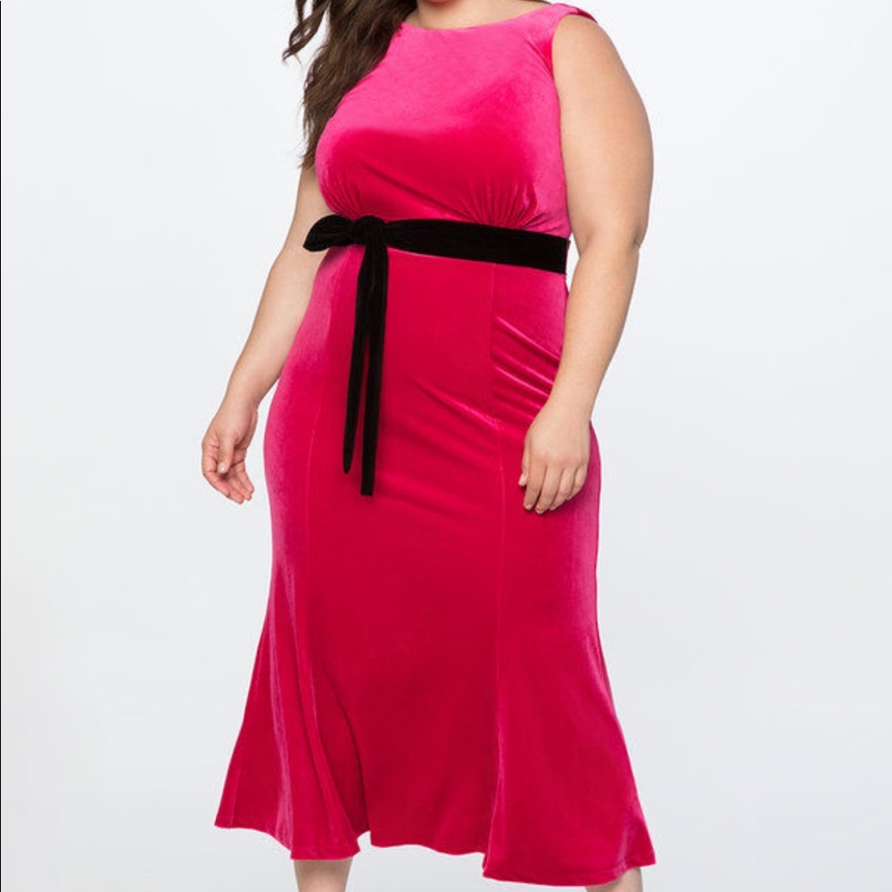 🔥🔥ELOQUII Velvet Trumpet Dress - Never Worn